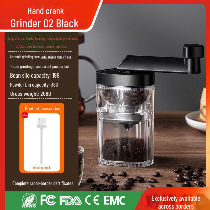 Portable Hand-Cranked Coffee Grinder for Home Use