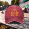 Work Hard Gym Quote Baseball Cap Adjustable Washed Cotton Outdoor Sports Sun Hat for Unisex