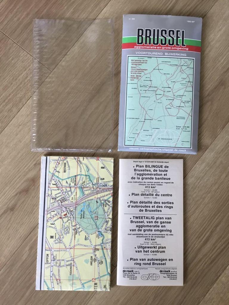 [USED] Maps, large format maps, guidebooks, maps, foreign books, Brussels, Belgium