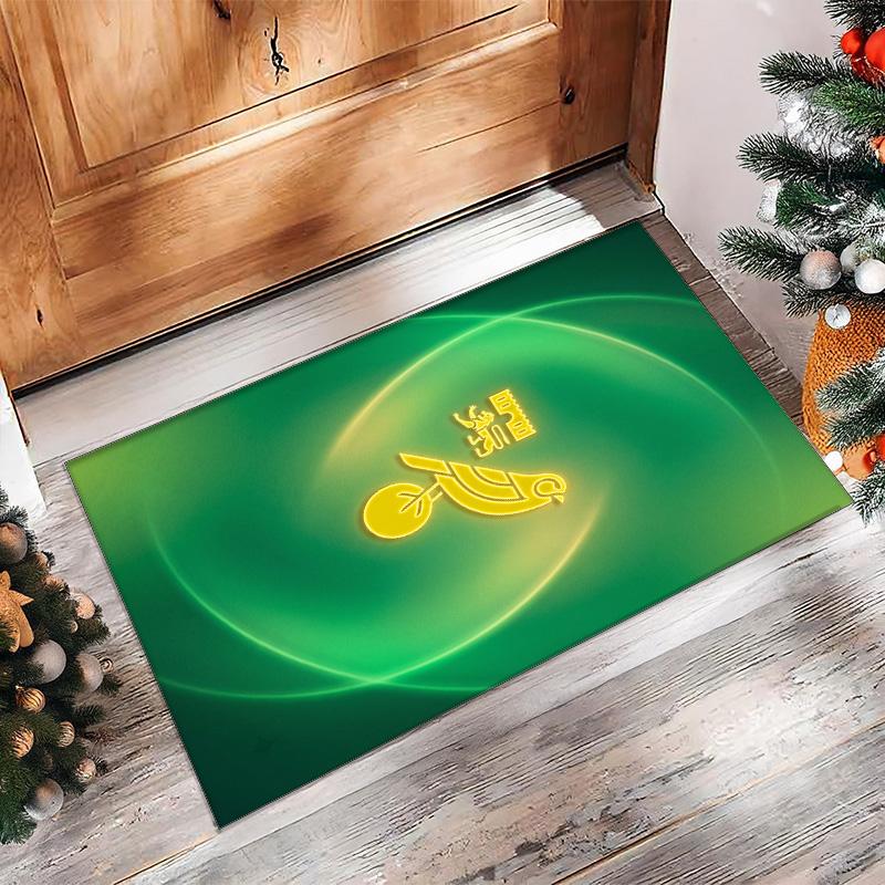 Norwich City Football Print Crystal Velvet Rug, Comfortable Water Absorbent Non Slip Indoor Floor Carpet