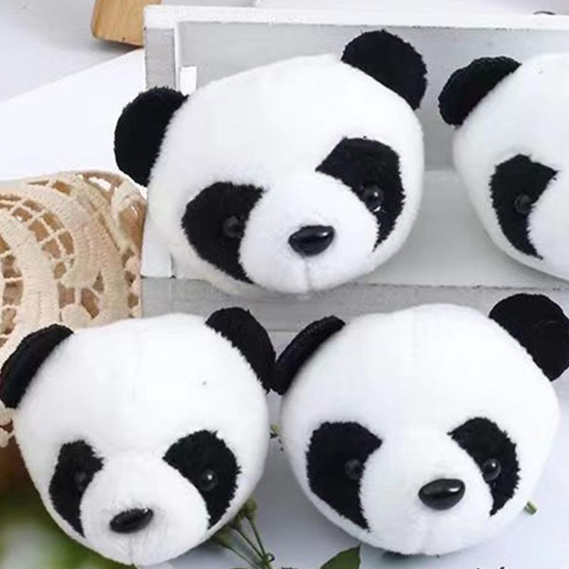 Cute Girls Panda Shape Slap Bracelet Headband Hair Rope Plush Hair Tie Elastic Hair Rope for Girls Cartoon Hair Styling