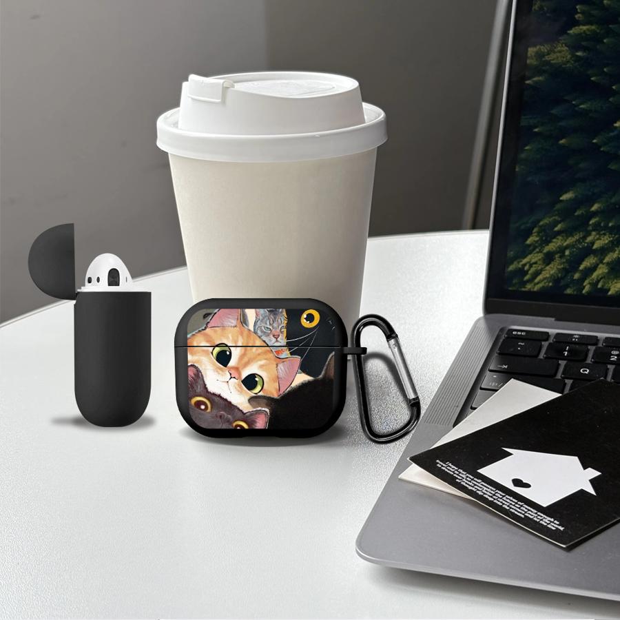 Expressive Cat Cute Earphone Cases Cover Case For Airpods 1 3 Pro3 Pro 4 Pro2 2
