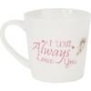 Ceramic mug and spoon gift set with standing flamingos