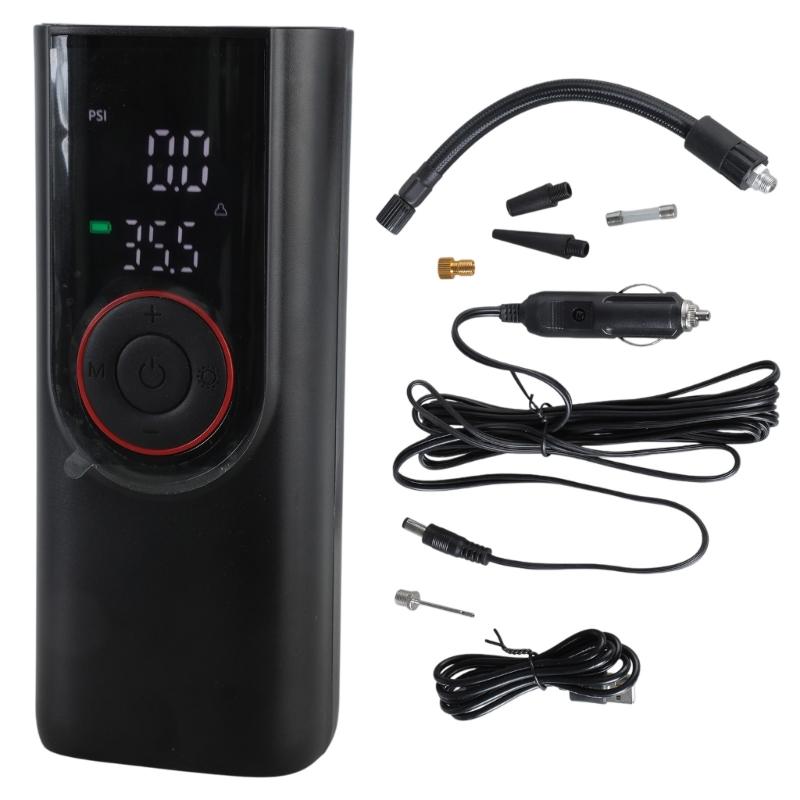 

Tire Inflator Portable Air Compressor,12V Cordless Car Tire Pump, Rechargeable Battery Powered Air Compressor 1
