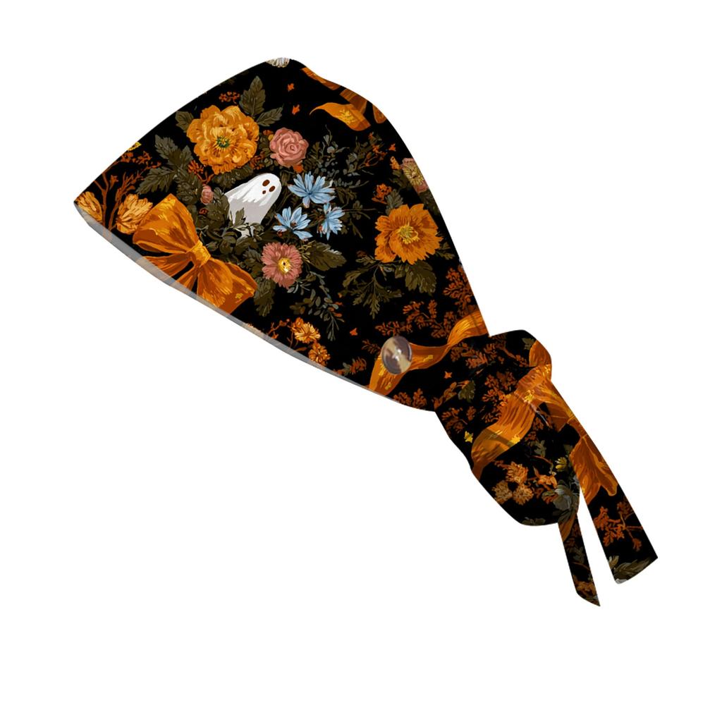 Women's Halloween Printed Ponytail for Work Shower Hair Wrap