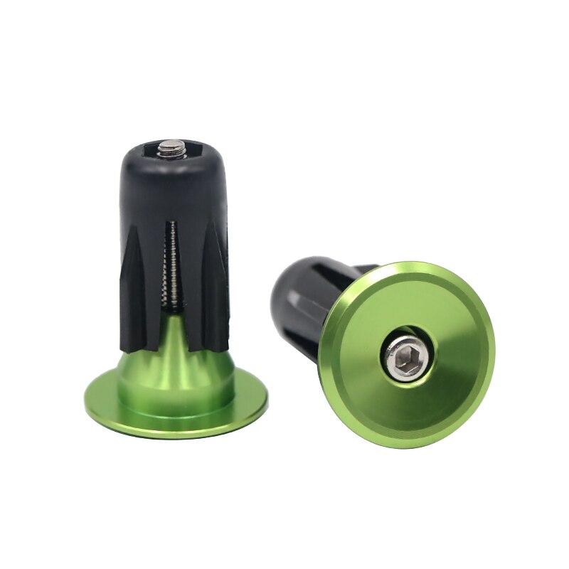 

1 пара заглушек для руля велосипеда из алюминиевого сплава, ручки для горного велосипеда, заглушки, аксессуары для велосипедистов, противоскользящие, жесткие зелёный