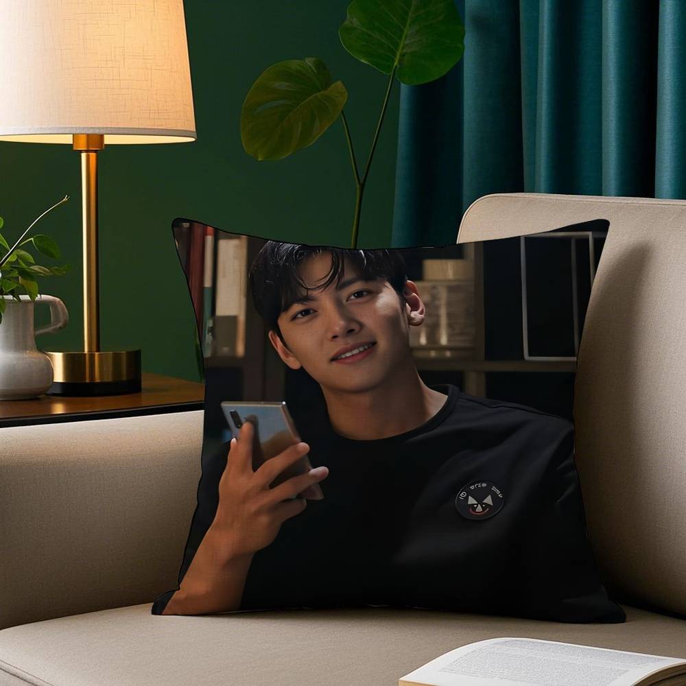 Ji Chang W-Wook Kpop Style Pillow Case Short Plush Print Cushion Cover Square Throw Pillow Covers Sofa Home Decor