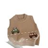 Autumn Winter Cartoon Boys' Knitted Sweater Vest Korean Children's Clothing Boys' Baby Pullover Warm Sweater