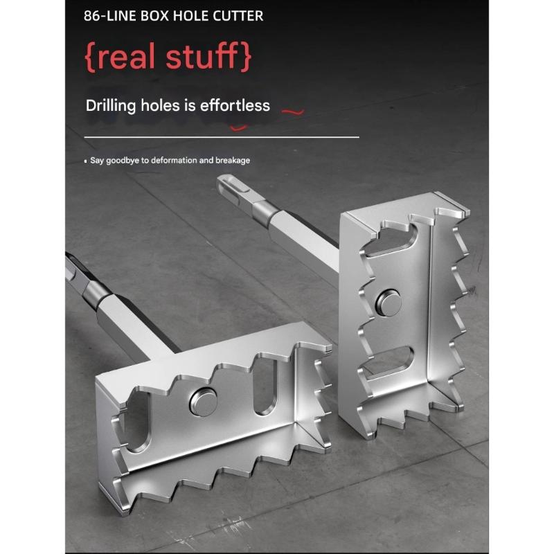 Professional Electrical Box Cutout Cutter For Precise Flush Mount Installations Suitable With Power Drills And Solid Alloy Design