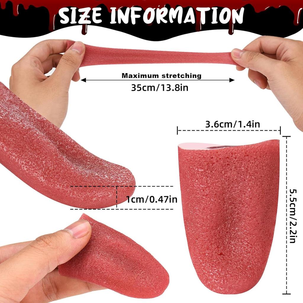Trick And Prank Tongue Toy, Fake Tongue Simulation Tongue Magic Prop, Halloween April Fool'S Day Scare Toy