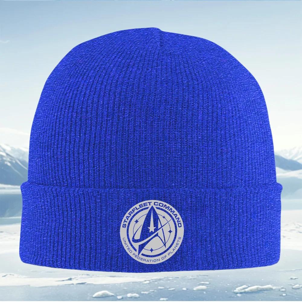 Starfleet ComUnisexdPlanets Federation United Unisex Women Unisex Knitted Hat Beanie Pullover Cap Winter Thermal Warm Christmas Outdo