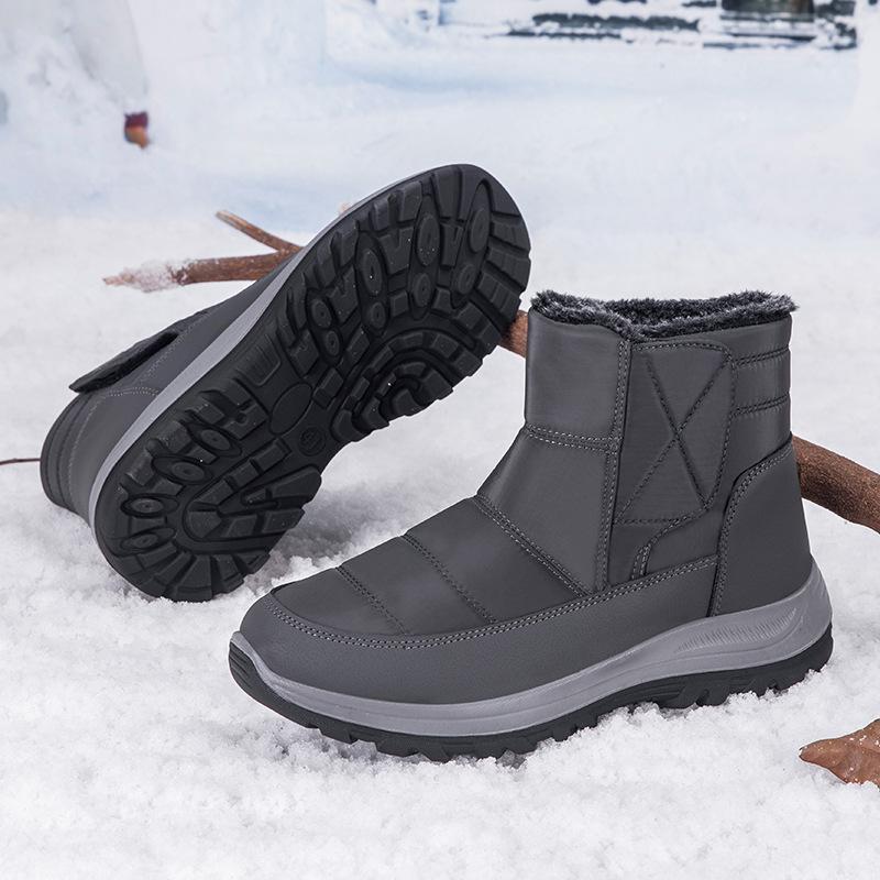 

Унисекс Ботинки Утолщенные Плюшевые Теплые Снежные Ботинки Модные Высокие Хлопковые Ботинки Повседневные Ботильоны для Мужчин Женщин Зимние Ботинки Botas2026 35 серый