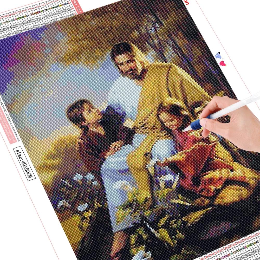 5D DIY Full Square Round Diamond Embroidery Painting Jesus Christian Diamond Mosaic Religious Home Decoration