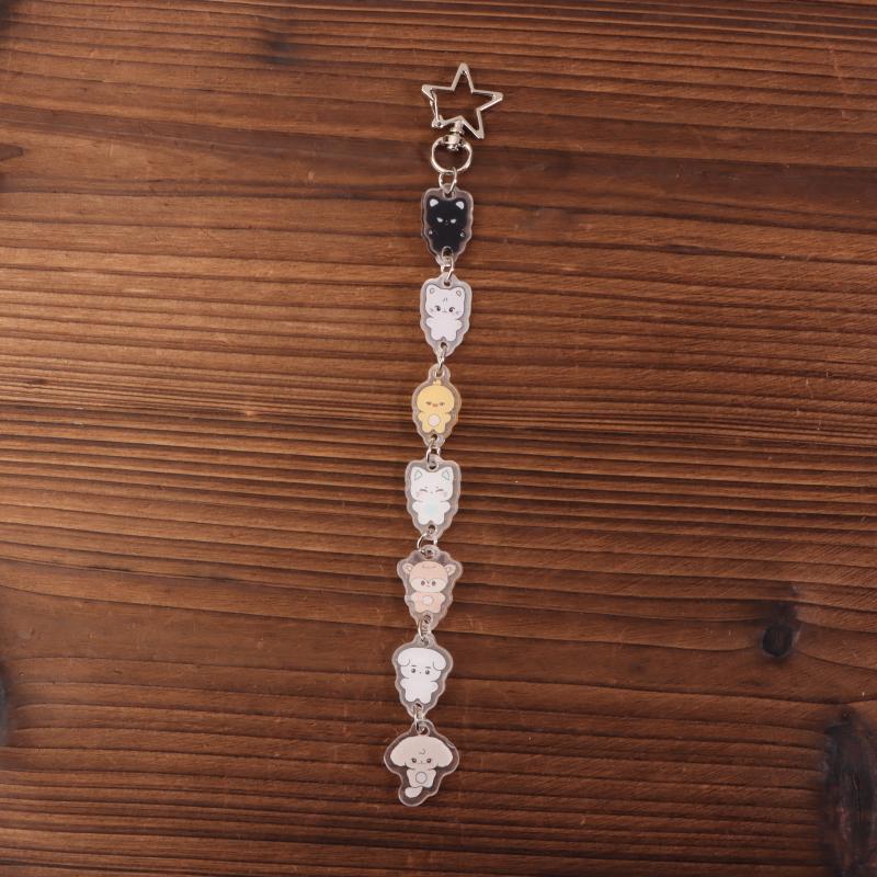 2025 Anime Acrílico Kpop Chaveiro Acessórios Pingente de Desenho Animado Bonito Criativo Enfeite de Bolsa Chaveiro de Carro Amigos Fãs Presentes