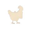 Funny Scarf Chicken Hanging Pendant Wooden Christmas Tree Pendant for 5pcs Xmas Tree