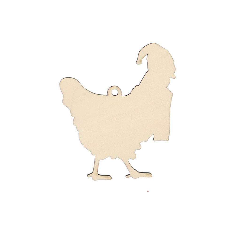 Funny Scarf Chicken Hanging Pendant Wooden Christmas Tree Pendant for 5pcs Xmas Tree