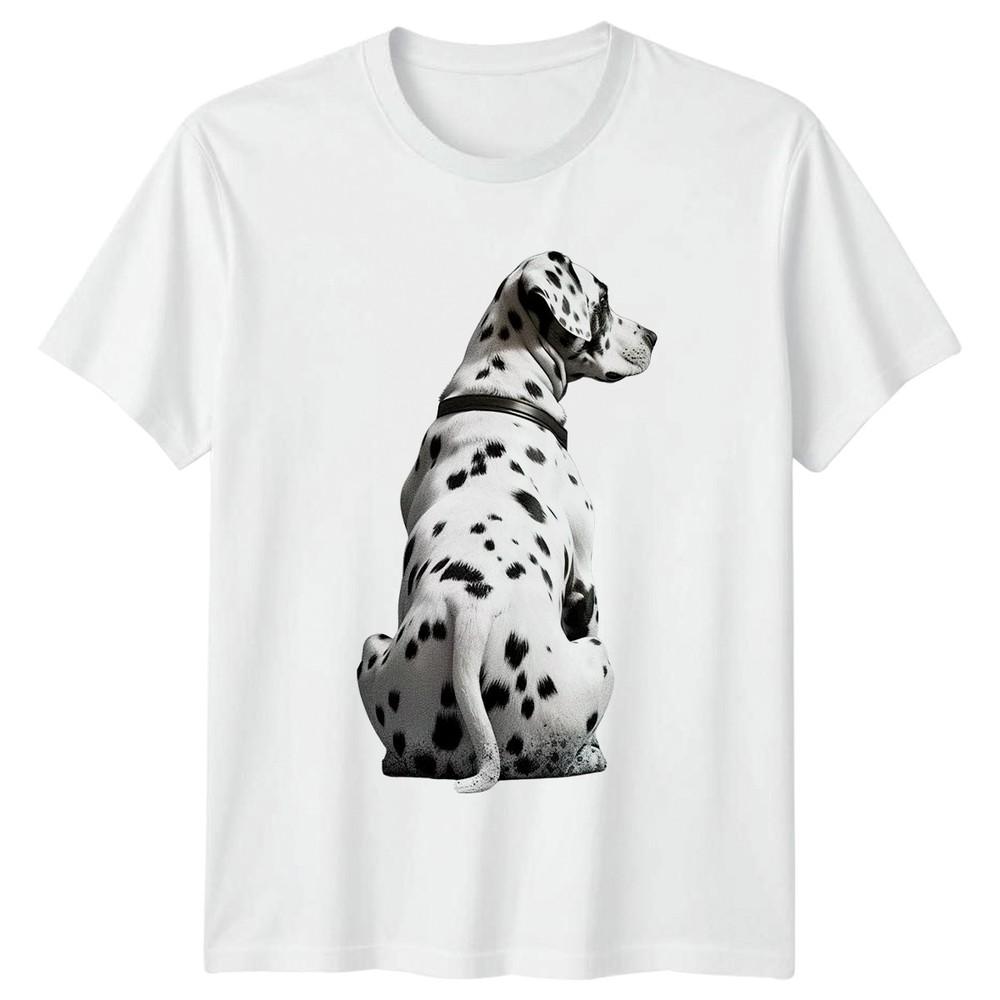 Realistic Dalmatian Dog Portrait Spotted TShirt Dalmatian Dog Breed Dogs Pets
