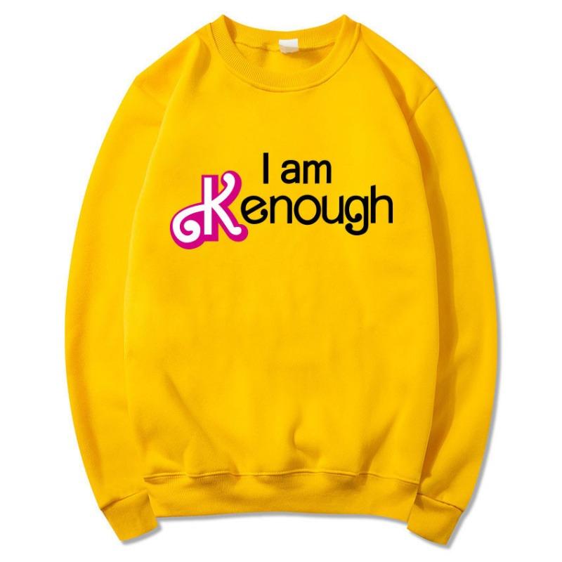 Podzim Zima I AM KENOUGH mikina s kapucí s dopisem pro muže Ženy Módní Volný Dlouhý Rukáv Běžné Top Pulovry a Dlouhé Rukávy Dámské