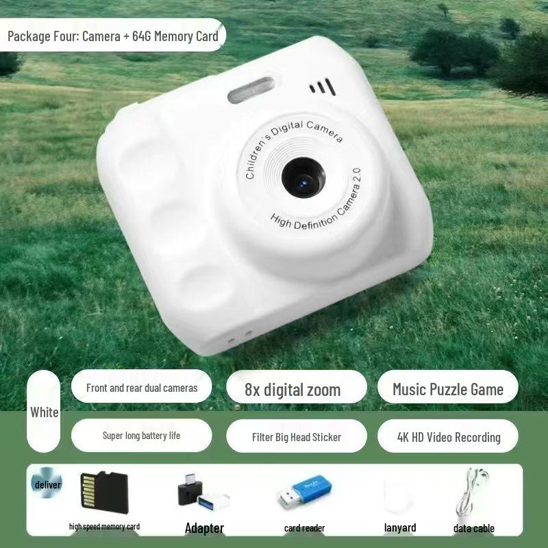 HD-Digitalkamera mit zwei Objektiven, niedlich, für Schüler: Sofortige Fotoaufnahme & Übertragung auf Mobilgerät