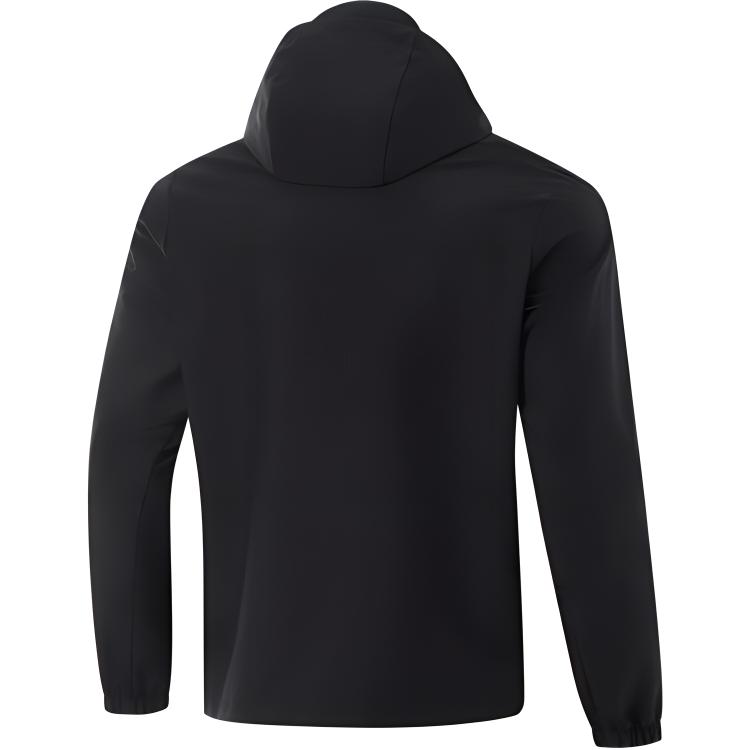 Li Ning Fitness Series Sports Casual Solid Color Windbreaker Men Outerwear Black AFDU825-1