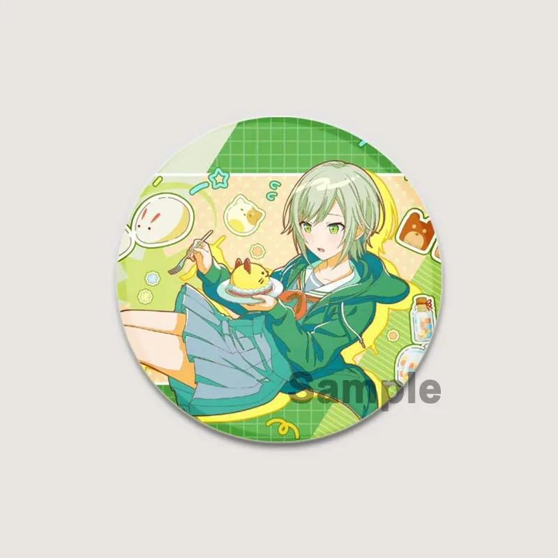 32/44/58mm Project SEKAI Blaszany Pin Okrągły Kreskówkowy Wpinany Broszki na Plecak Ubrania Akcesoria Odznaka Kolekcjonerska Anime Dekoracja Słodki