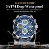 POEDAGAR Men Wristwatch Week Date Digital LED Quartz Fashion Clock Alarm Dual Time Display Electronic Luminous Watches