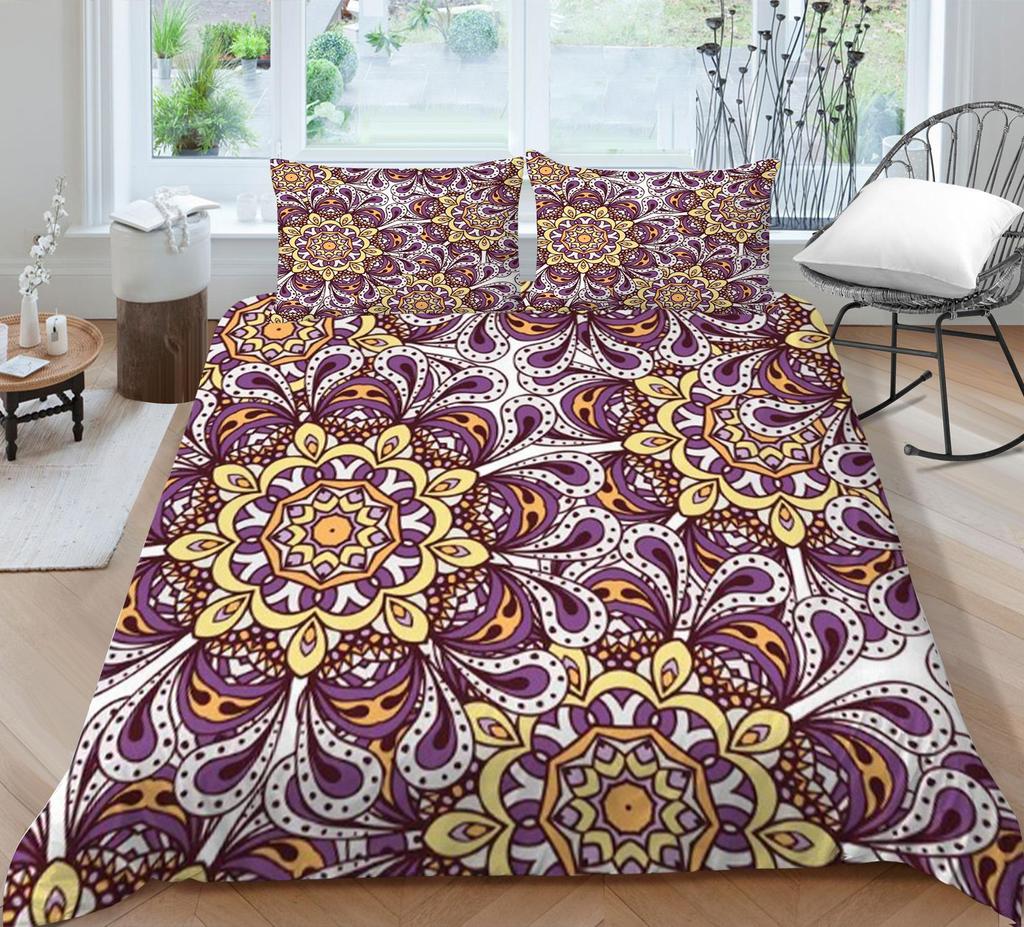 Bettbezug 3D Böhmen Druck Bettwäsche Anzug gewaschen atmungsaktiv Betten Set Kinder Erwachsene Home Bettwäsche Kissenbezug