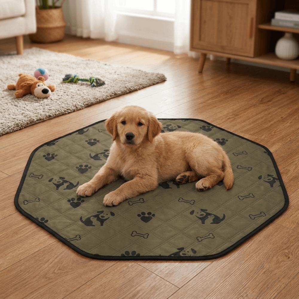 Anti Slip Dog Pee Pads Washable Puppy Training Pad Octagonal Dog Urine Pad for Dog Cat