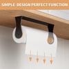Paper Towel Holder Under Cabinet, Stainless Steel, Wall Mount, Black Adhesive Paper Roll Holder for Kitchen and Bathroom