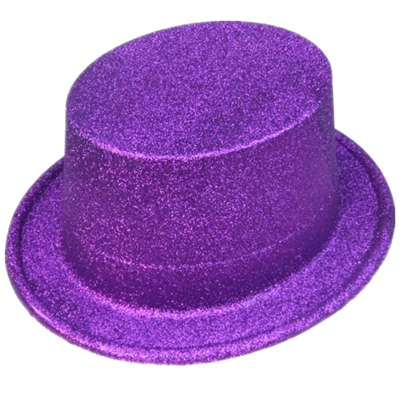 Glitter Pork Pie Hat Lincoln Hat Bowler Top Hat Ringmaster Hat Jazz Hat Magician Top Hat Magician Performed Hat