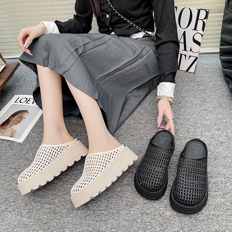 Fashion Fashion Casual Women Shoes Summer New Round Toe Flat Shoes Thick Soled Non Slip Women's Slippers Comfor Simple Women's Sandals