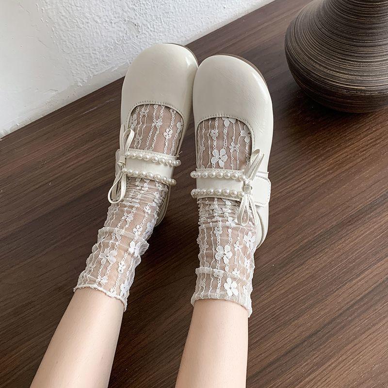 Beautiful with skirts, not tired, flat-soled soft-soled Mary Jane shoes for women's 2025 summer and autumn new ballet silver shoes