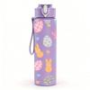1PC Easter Egg Bunny Doodle Pattern Print 750ml Color Plastic Sports Water Bottle Leakproof Flip Straw Lid Suitable for Sports Office Home Use