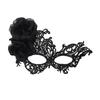 Halloween Masquerade Lace Eye Mask & Cat Ear Headband Set