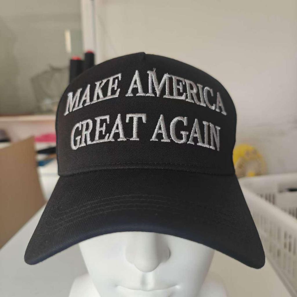 2024 USA Black Duckbill Baseball Cap - Grey 'Make Great' Embroidery