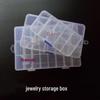Transparent Multi-Grid Jewelry and Medicine Storage Box