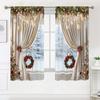 2 pieces, 3D luxury Christmas curtains -30% blackout - suitable for living room, bedroom, kitchen, home decoration