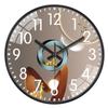 Light Luxury Art Wall Clock Circular Quartz Clock For Bedroom Living Room Study Fashionable Simple Modern Decoration