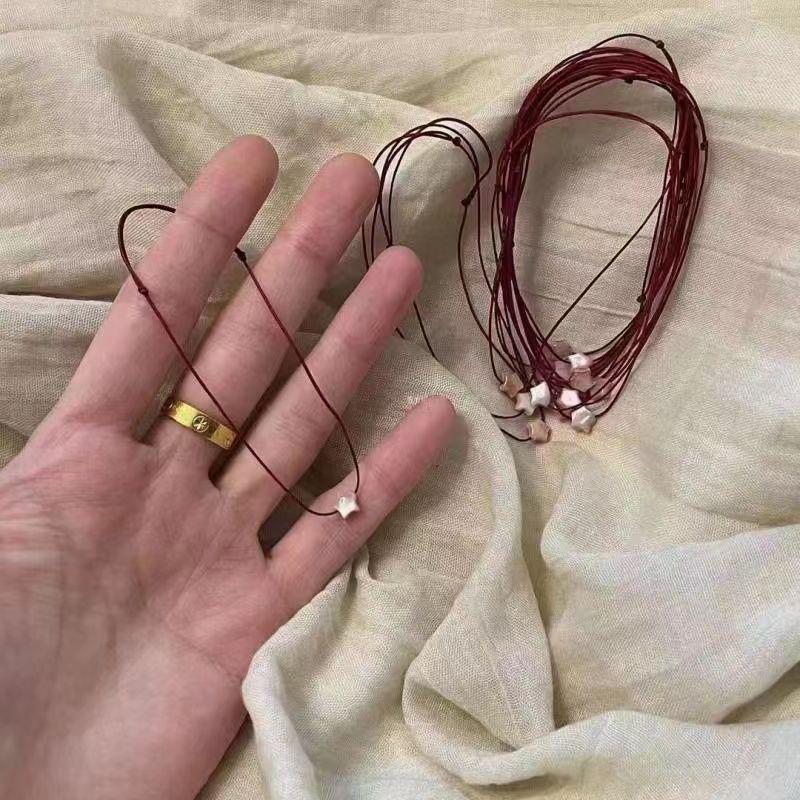 Lucky Red Rope Star Pentagram Bracelets On Hand For Friendship Adjustable Chain  Hand Jewelry Gifts Accessories