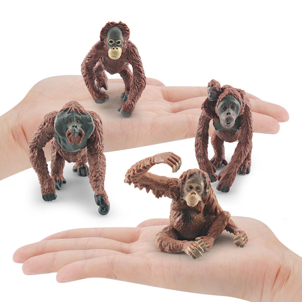 Lifelike Pvc Orangutan Model Collection With Detailed Features For Unique Desk Decor