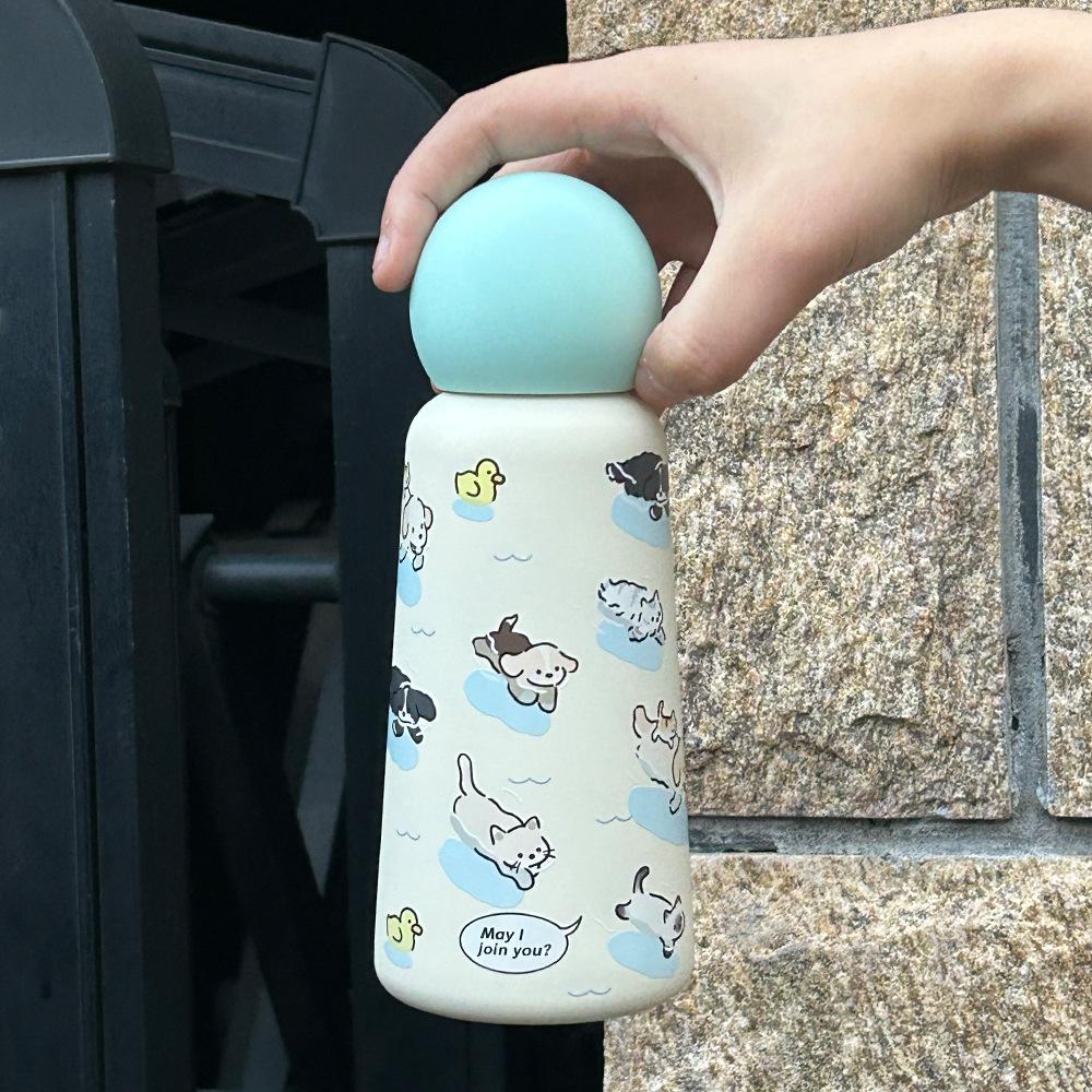 350Ml Stainless Steel 316 Thermos Cup Creative Cute Student Children Portable Outdoor Sports Water Cup