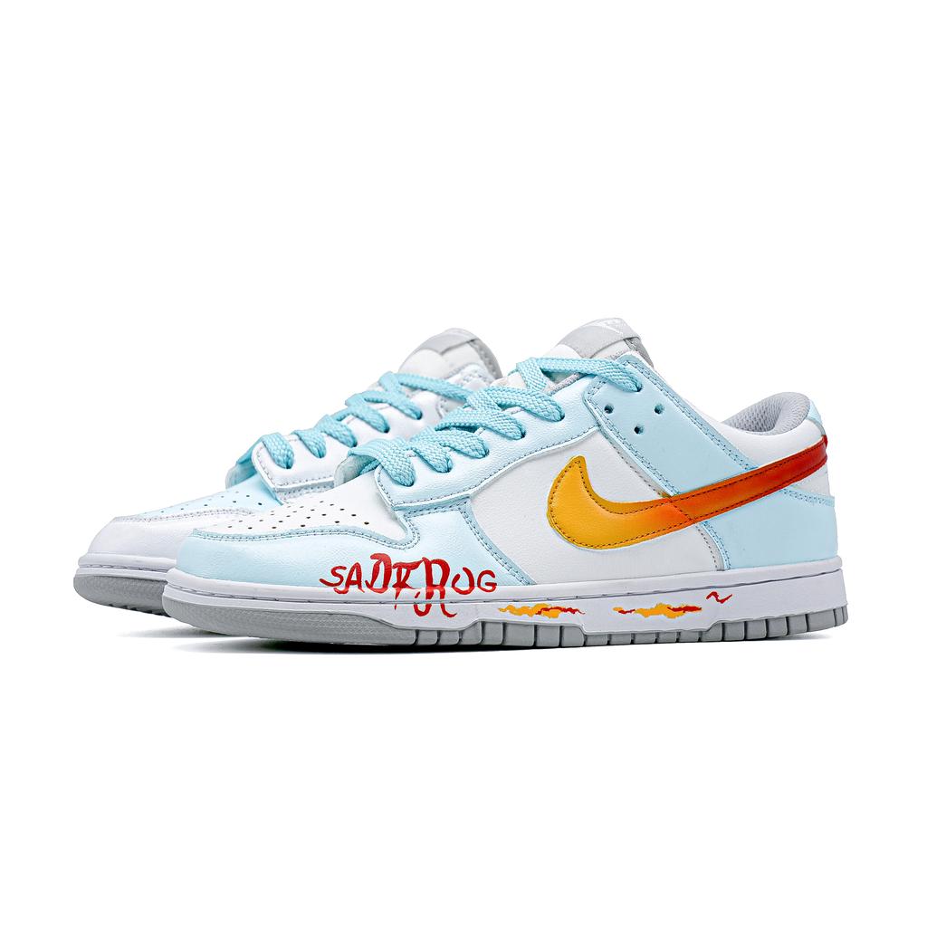 Nike Dunk Verschleißfest Und Leicht Niedrig geschnittene Skateboard Schuhe Unisex Blau Orange DD1391-103(Team558-)