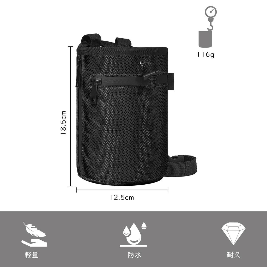 MoKo Chalk Bag, Waist Pouch, Drawstring Type, Tubular, Waist Type,