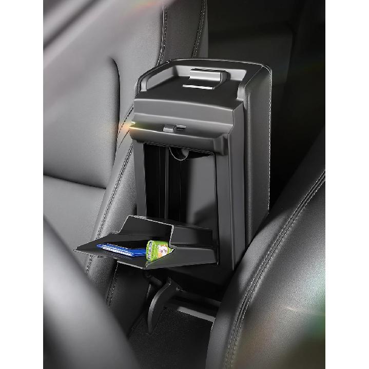 Magnetic Center Console Hidden Storage Box For Tesla Model 3/Y Juniper  Armrest Hidden Organizer Hidden Storage Box Accessory