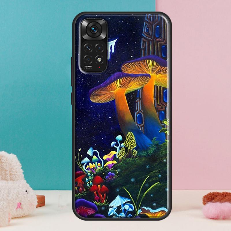 Psychedelische Pilze Florals Hülle Für Xiaomi Redmi Note 13 Pro 14 12 11 9 10 9S 10S 11S 12S Redmi 14C 13C 10C 12C Cover