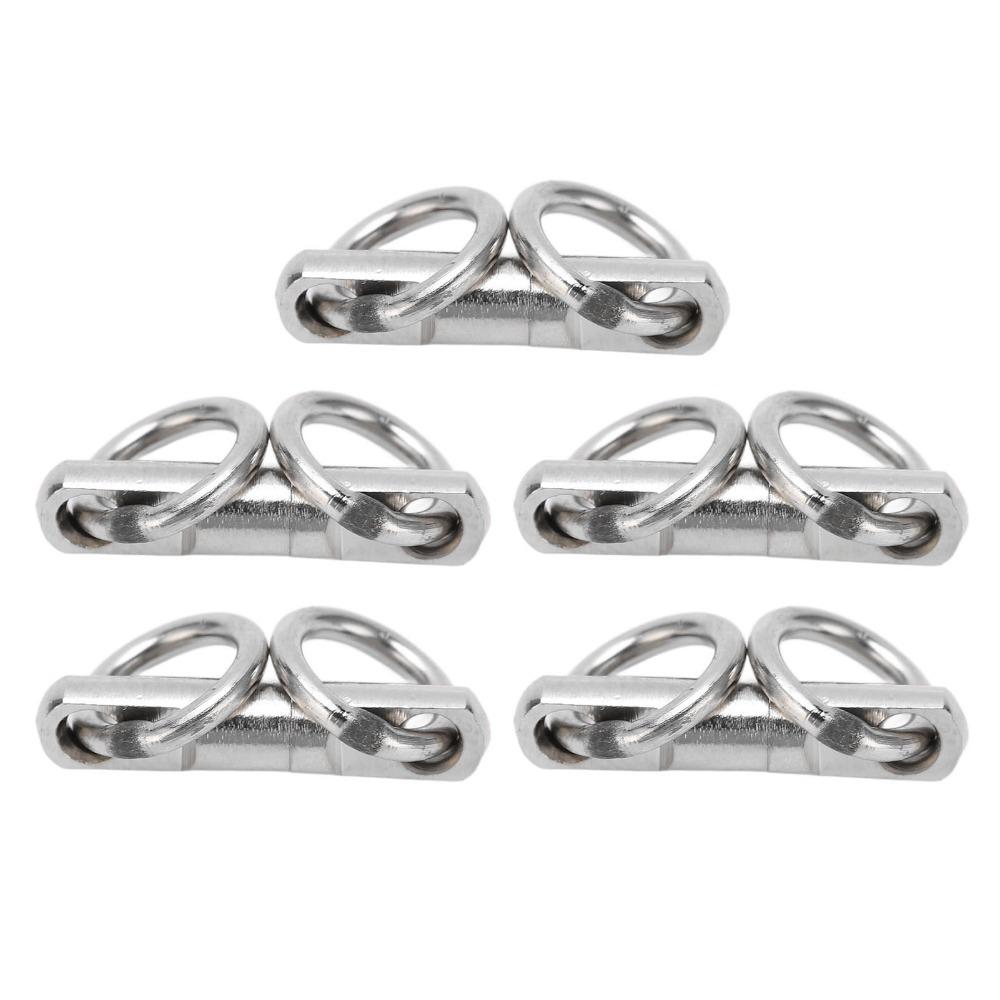10PCS Column Fishing Ring Swivel 360 Degree Rotation Fishing Swivels  Saltwater Fishing