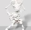 Novelty Funny Skull Man Dancing Rocking Clockwork Toy 3D Printing Dancing Fun Small Toys Skull Desktop Ornaments