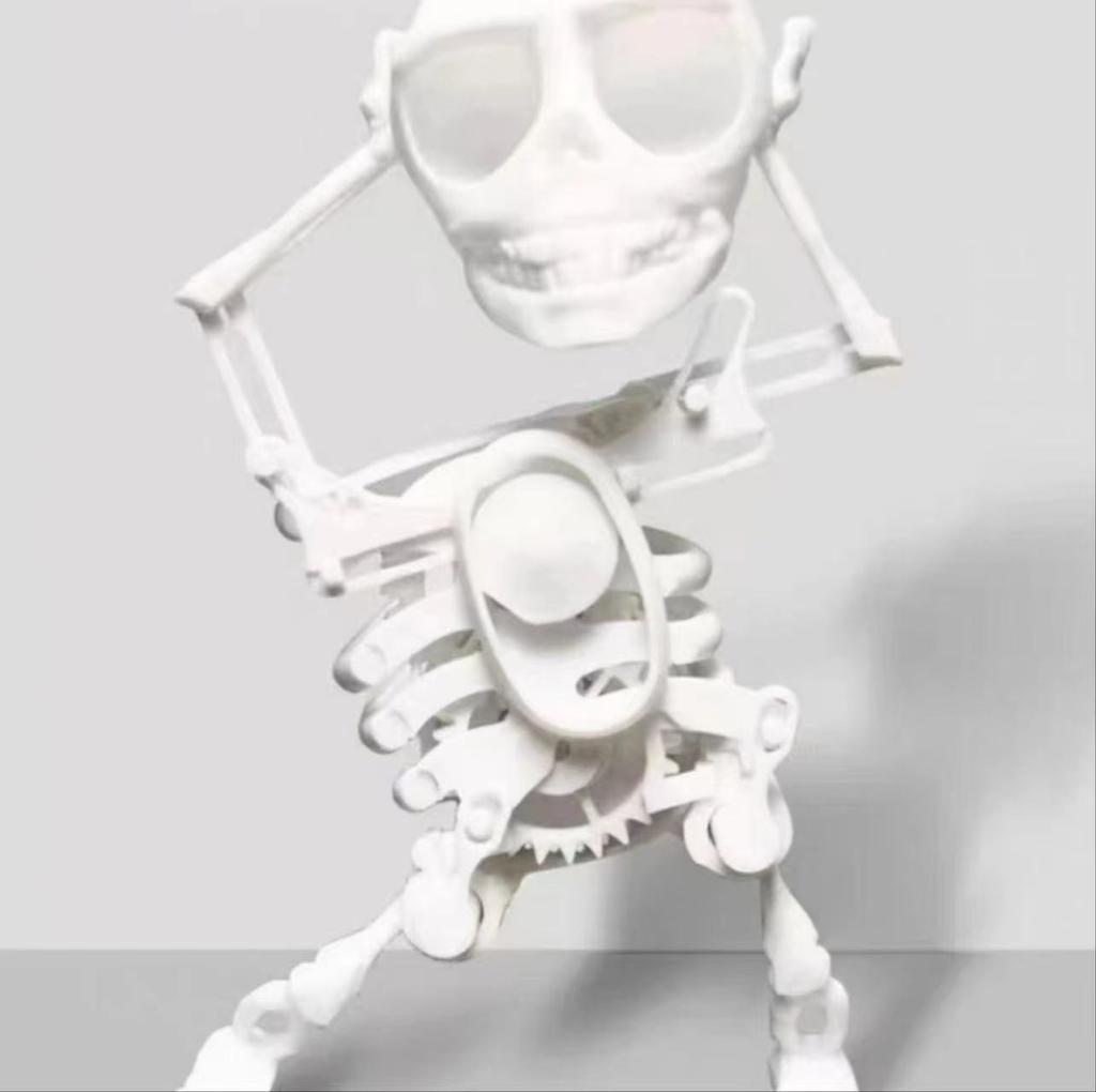 Novelty Funny Skull Man Dancing Rocking Clockwork Toy 3D Printing Dancing Fun Small Toys Skull Desktop Ornaments