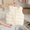 2026 Autumn/Winter Kids' Lightweight Cotton Vest: Unisex Korean Style Warm Solid Color Cape for Toddlers