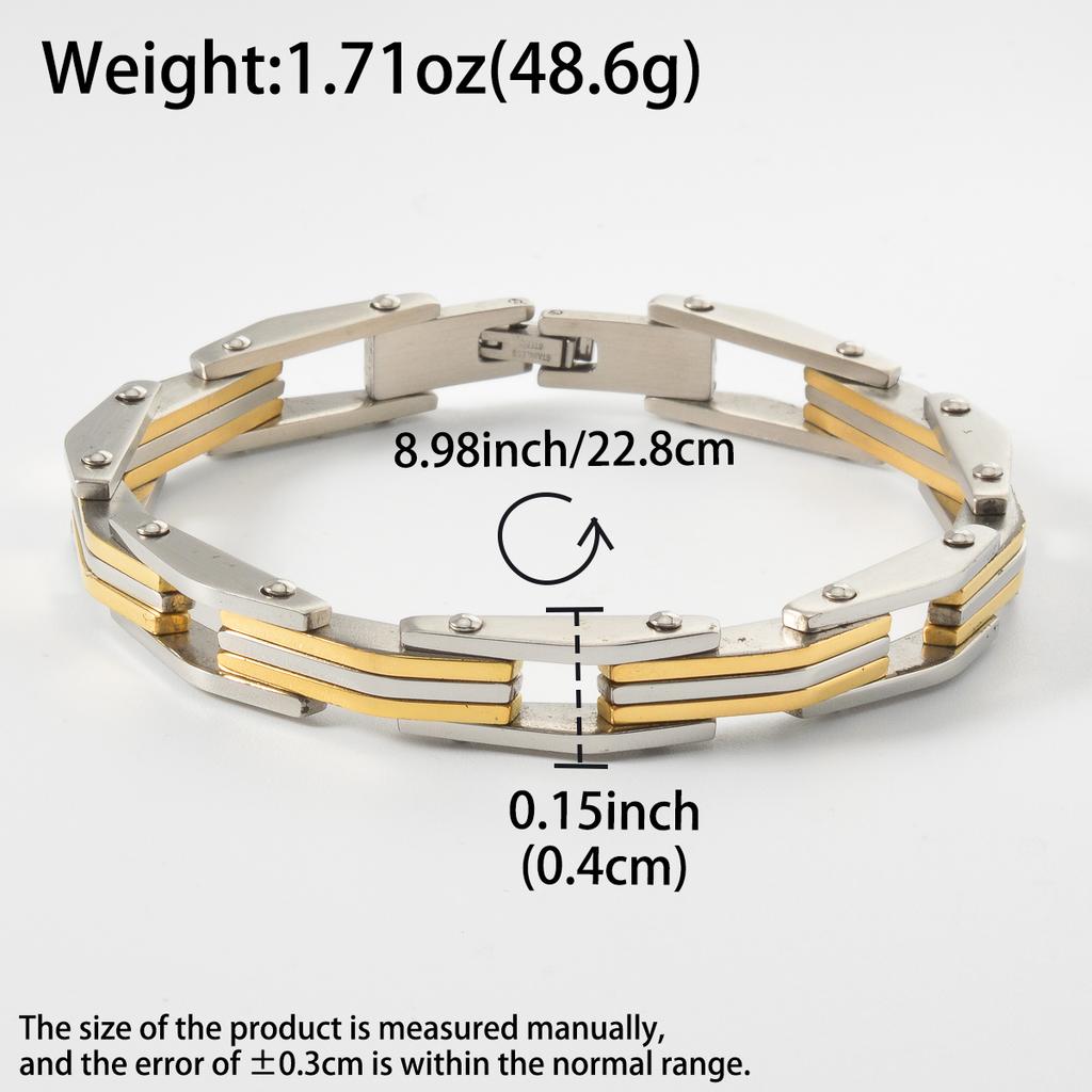 Stainless Steel Industrial Bracelet Edgy Trend Retro Luxury Unisex Bangles Christmas Gift New Year Present for Friends